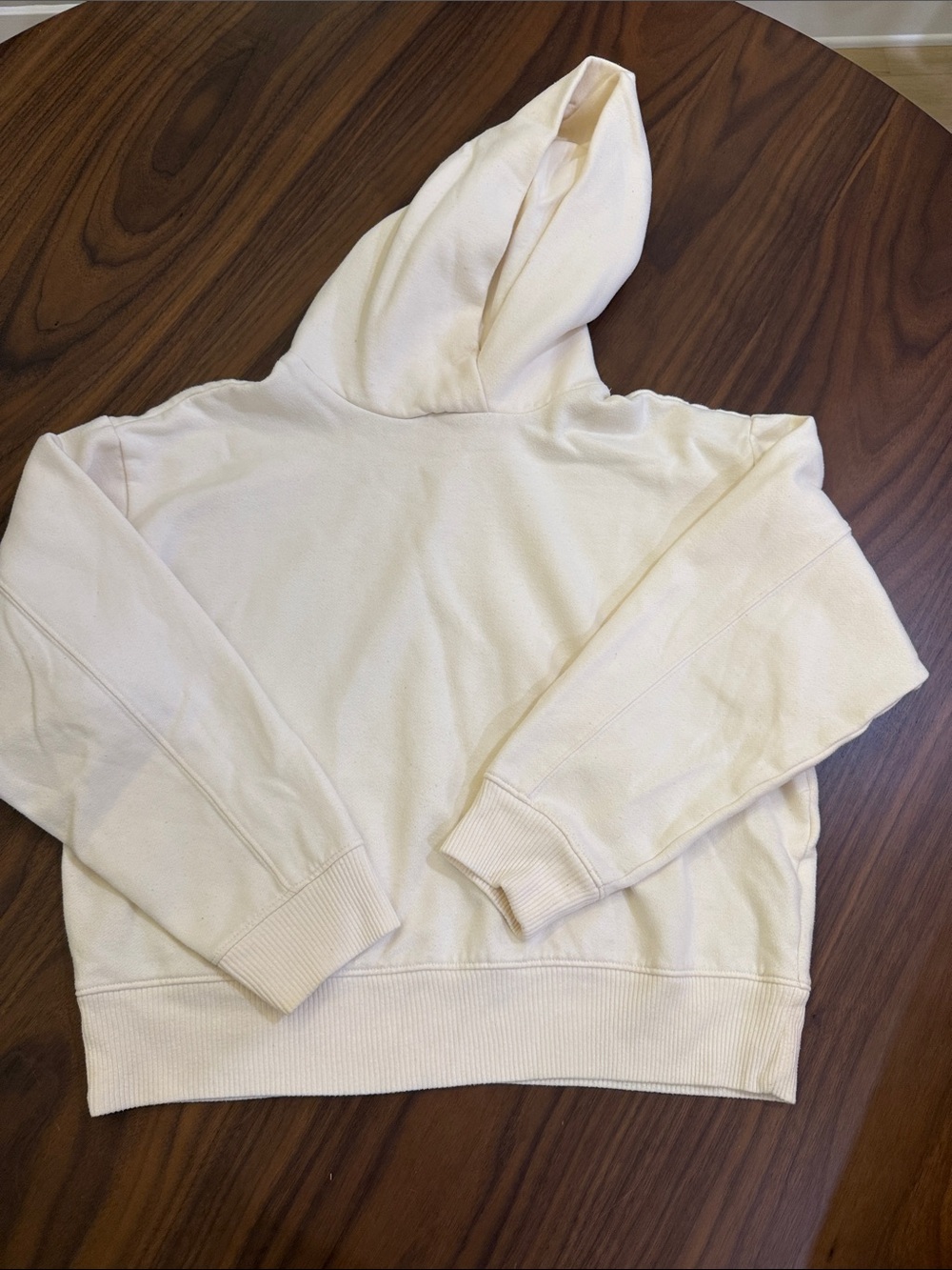 Women's Cream Pullover Hoodie Sweatshirt - Relaxed Fit